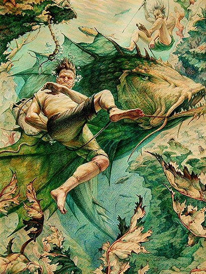 Николай Королёв графическая серия Знаки зодиака &laquo;Ловцы рыб Рыбы&raquo;