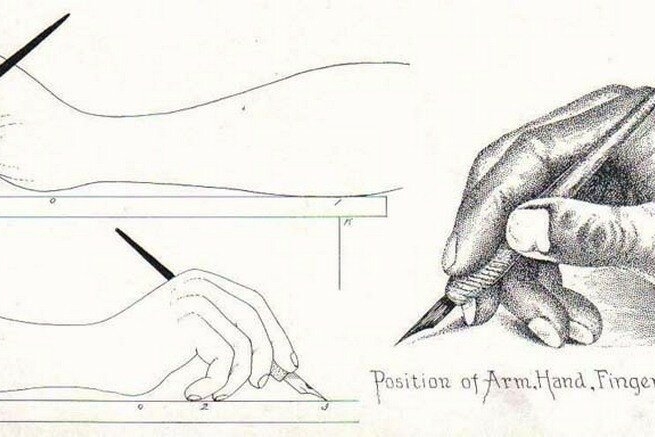 как правильно писать пером