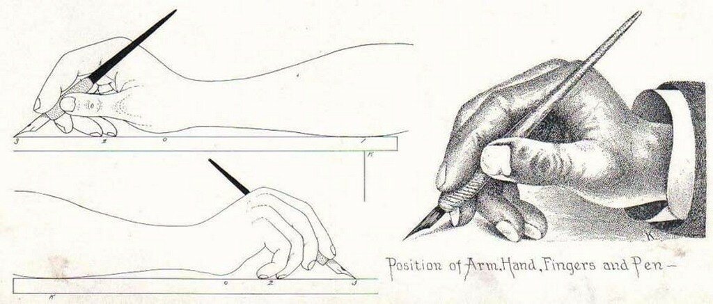 как правильно писать пером